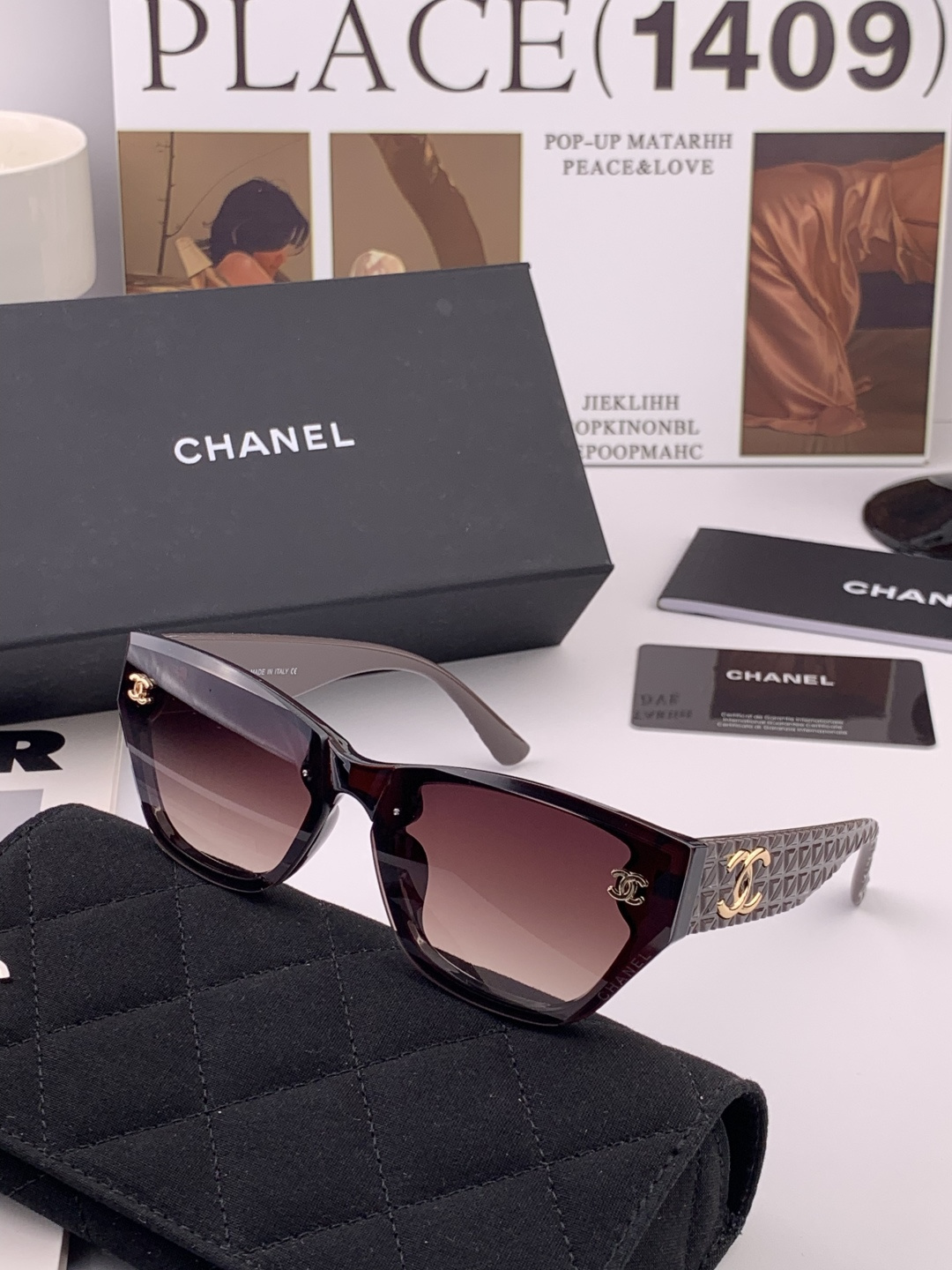 新品CHANEL 香奈儿太阳镜以独特魅力和前卫风格诠释春夏最新眼镜，质感超好佩带舒适 型号：CH6530