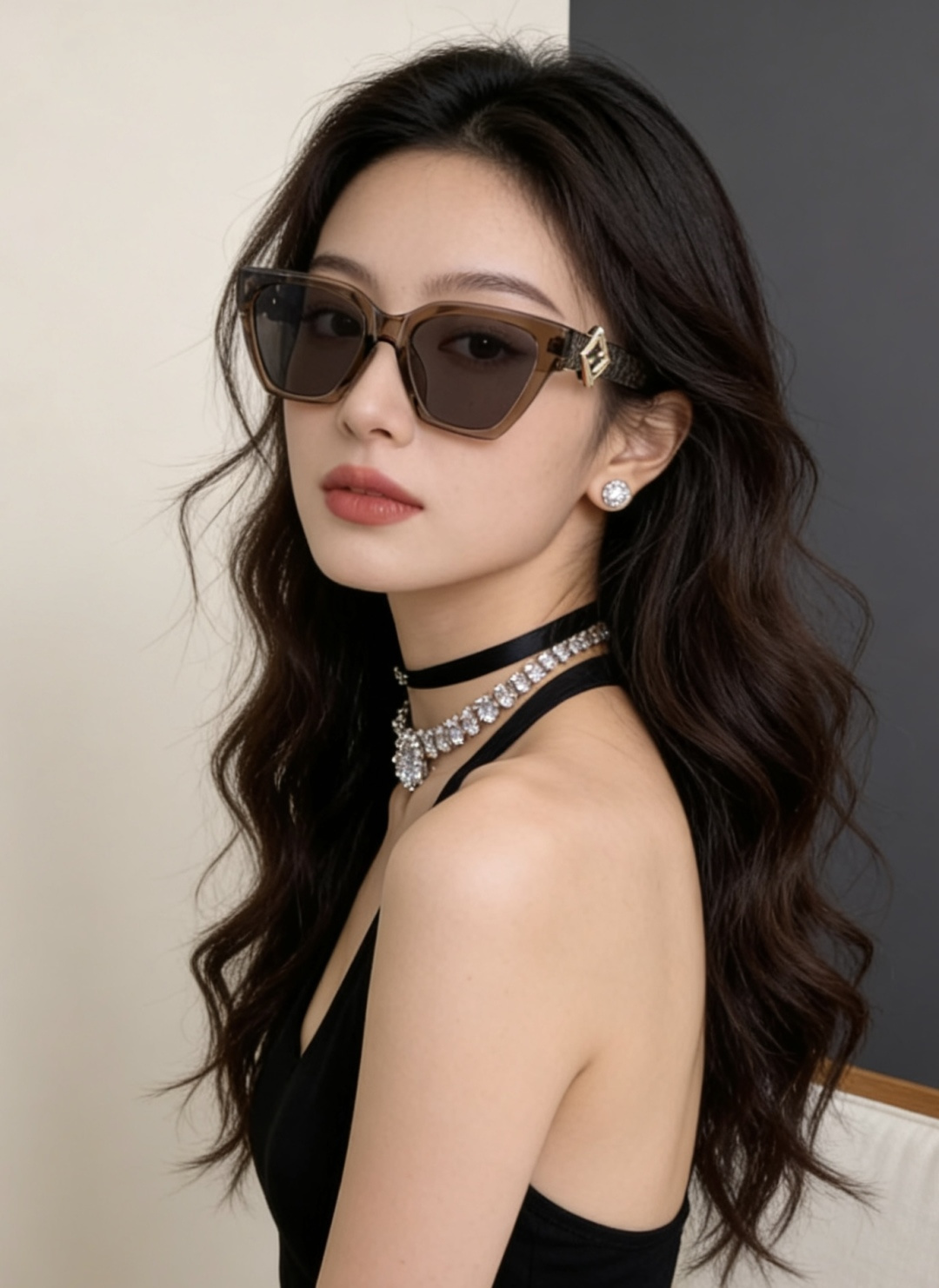 🔺 【芬迪】开春新款 潮流爆款 时尚方框太阳镜 高品质 佩戴舒适 网红潮款墨镜 女士高清太阳镜🕶️ 🎉高