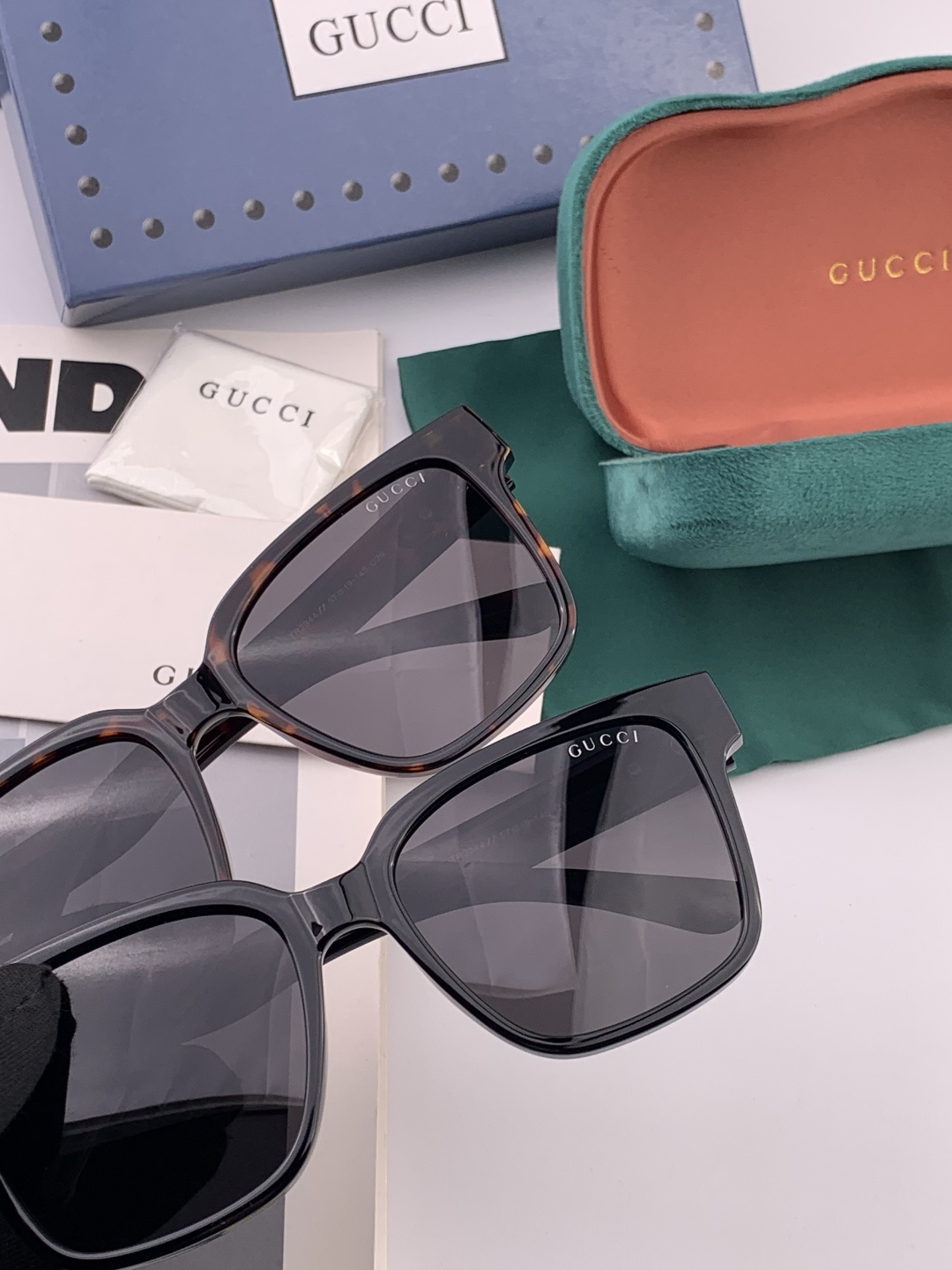 GUCCI  新款偏光太眼镜，情侣款时尚方框太阳镜佩戴舒适网红潮流款墨镜，大气女人范儿，大脸小脸都好看 
