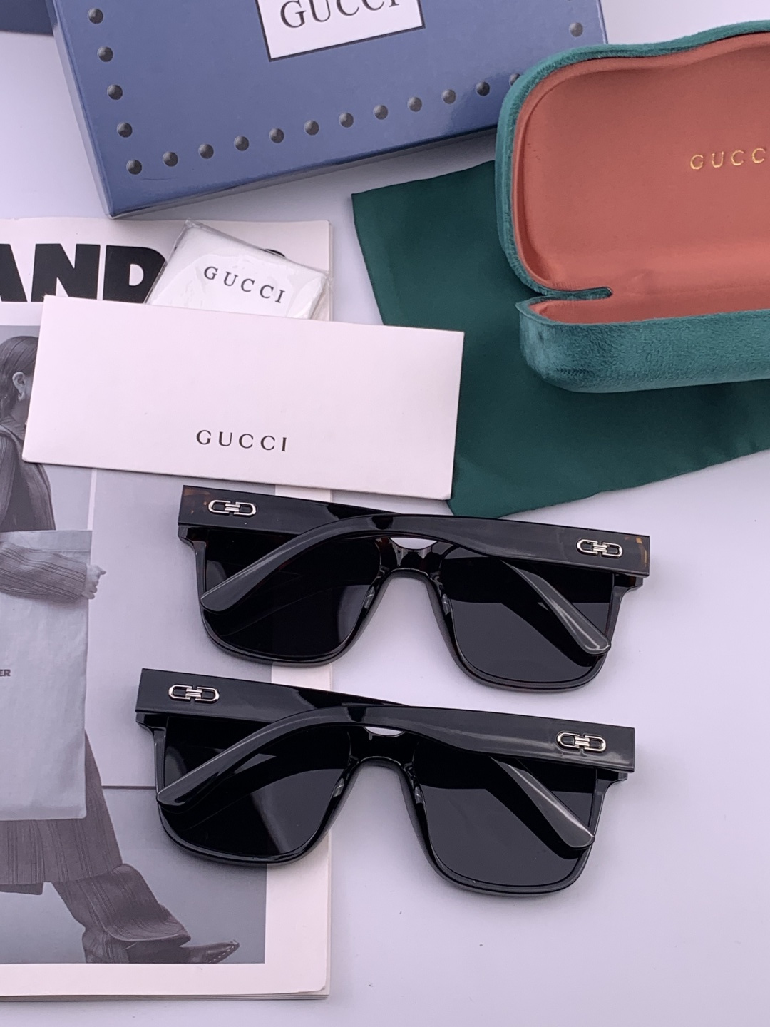 GUCCI  新款偏光太眼镜，情侣款时尚方框太阳镜佩戴舒适网红潮流款墨镜，大气女人范儿，大脸小脸都好看 