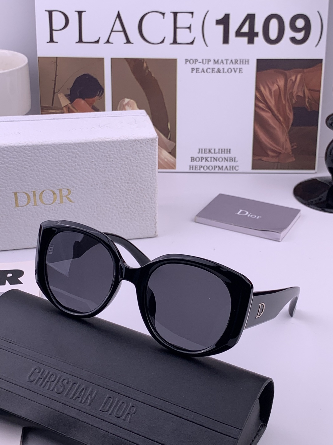 【DIOR】新款潮流爆款 时尚方框太阳镜 佩戴舒适 网红潮款墨镜  女士高清加厚偏光太阳镜🕶️ 🎉高品质