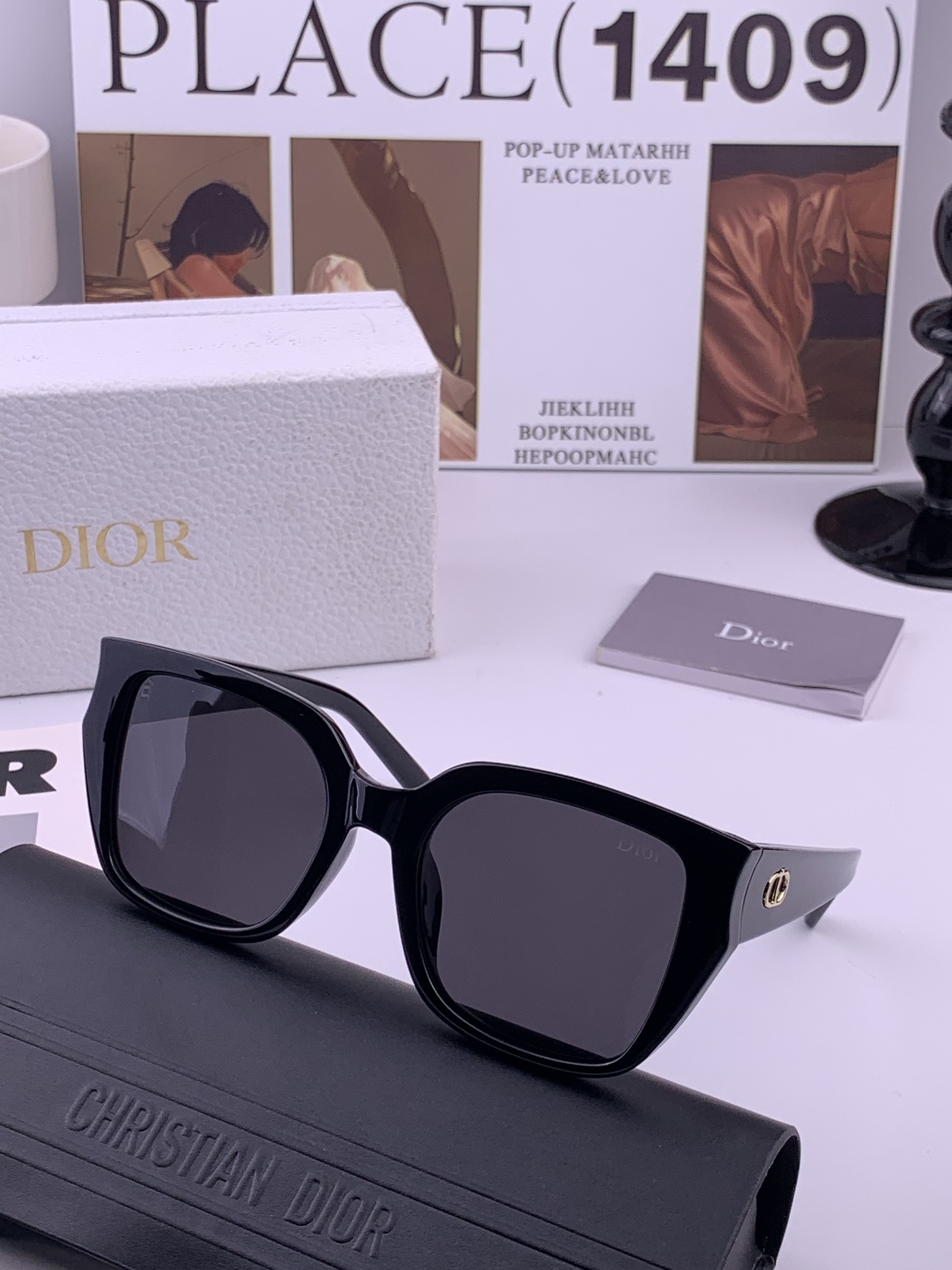 【DIOR】新款潮流爆款 时尚方框太阳镜 佩戴舒适 网红潮款墨镜  女士高清加厚偏光太阳镜🕶️ 🎉高品质