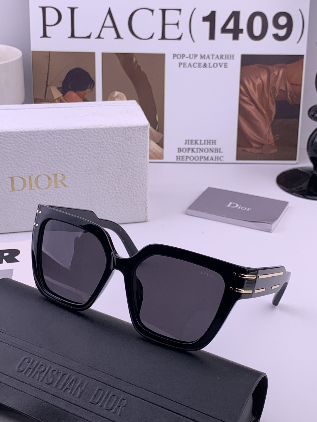 【DIOR】新款潮流爆款 时尚方框太阳镜 佩戴舒适 网红潮款墨镜  女士高清加厚偏光太阳镜🕶️ 🎉高品质