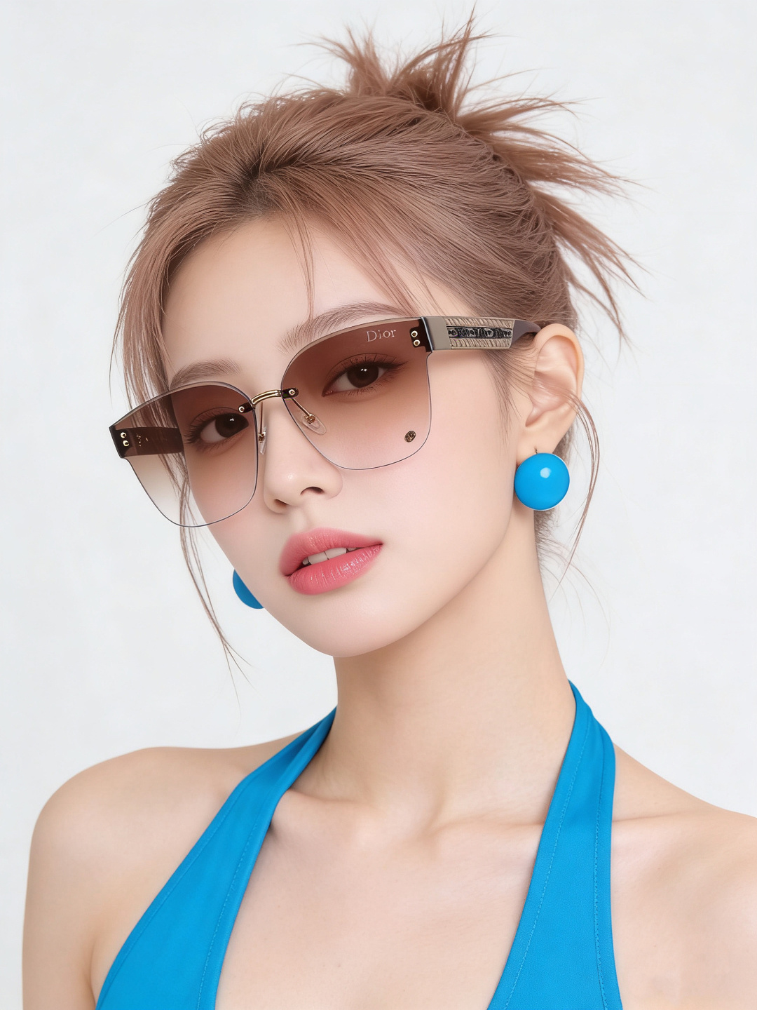 🔺 【DIOR-迪奥】开春新款 潮流爆款 时尚方框太阳镜 高品质 佩戴舒适 网红潮款墨镜 女士高清太阳镜