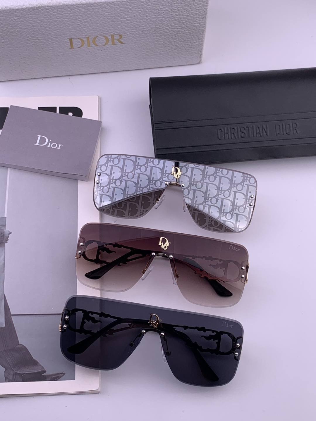 🔺 【DIOR-迪奥】开春新款 潮流爆款 时尚连体太阳镜 高品质 佩戴舒适 网红潮款墨镜 女士高清太阳镜