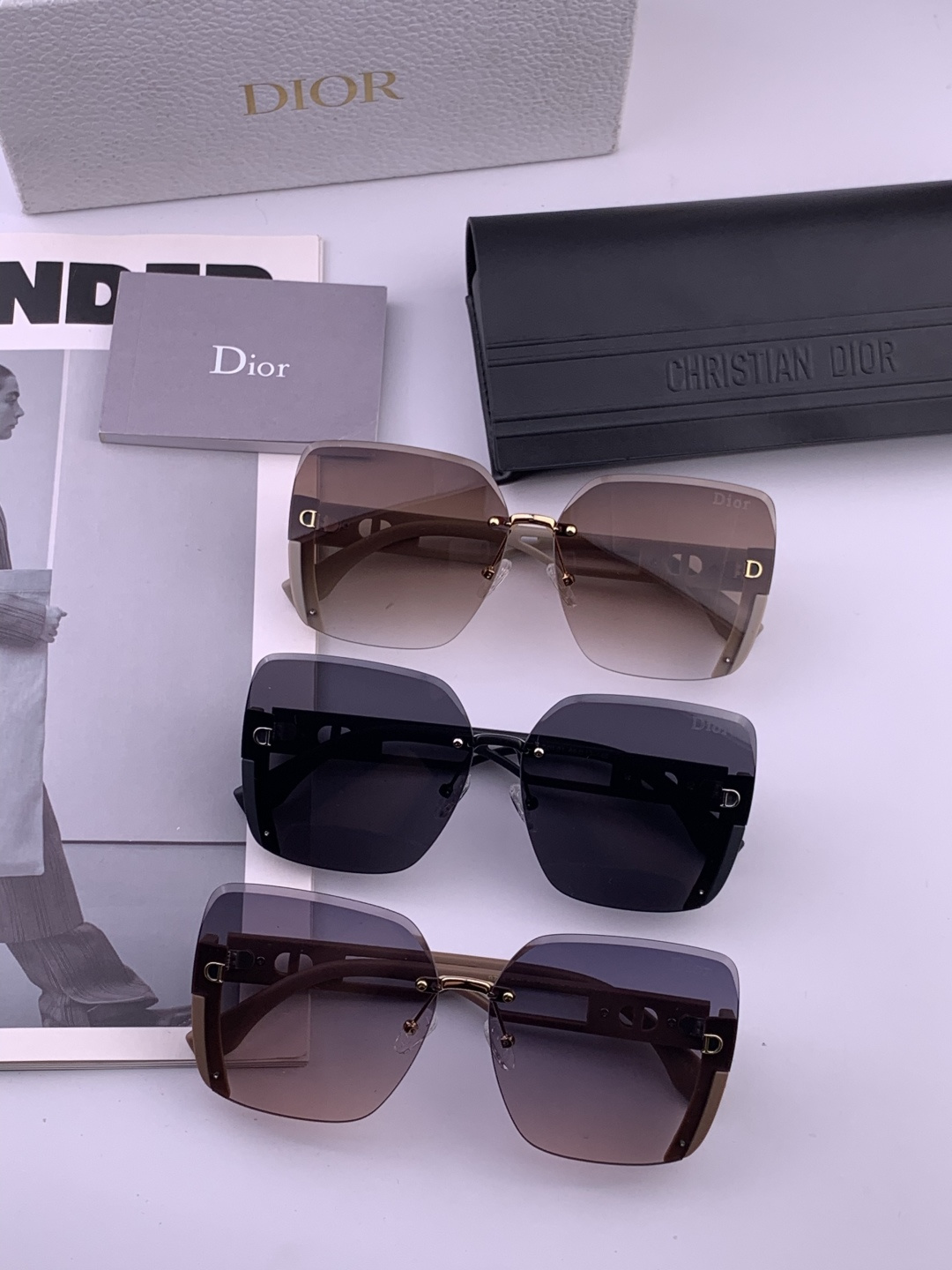 🔺 【DIOR-迪奥】开春新款 潮流爆款 时尚方框太阳镜 高品质 佩戴舒适 网红潮款墨镜 女士高清太阳镜