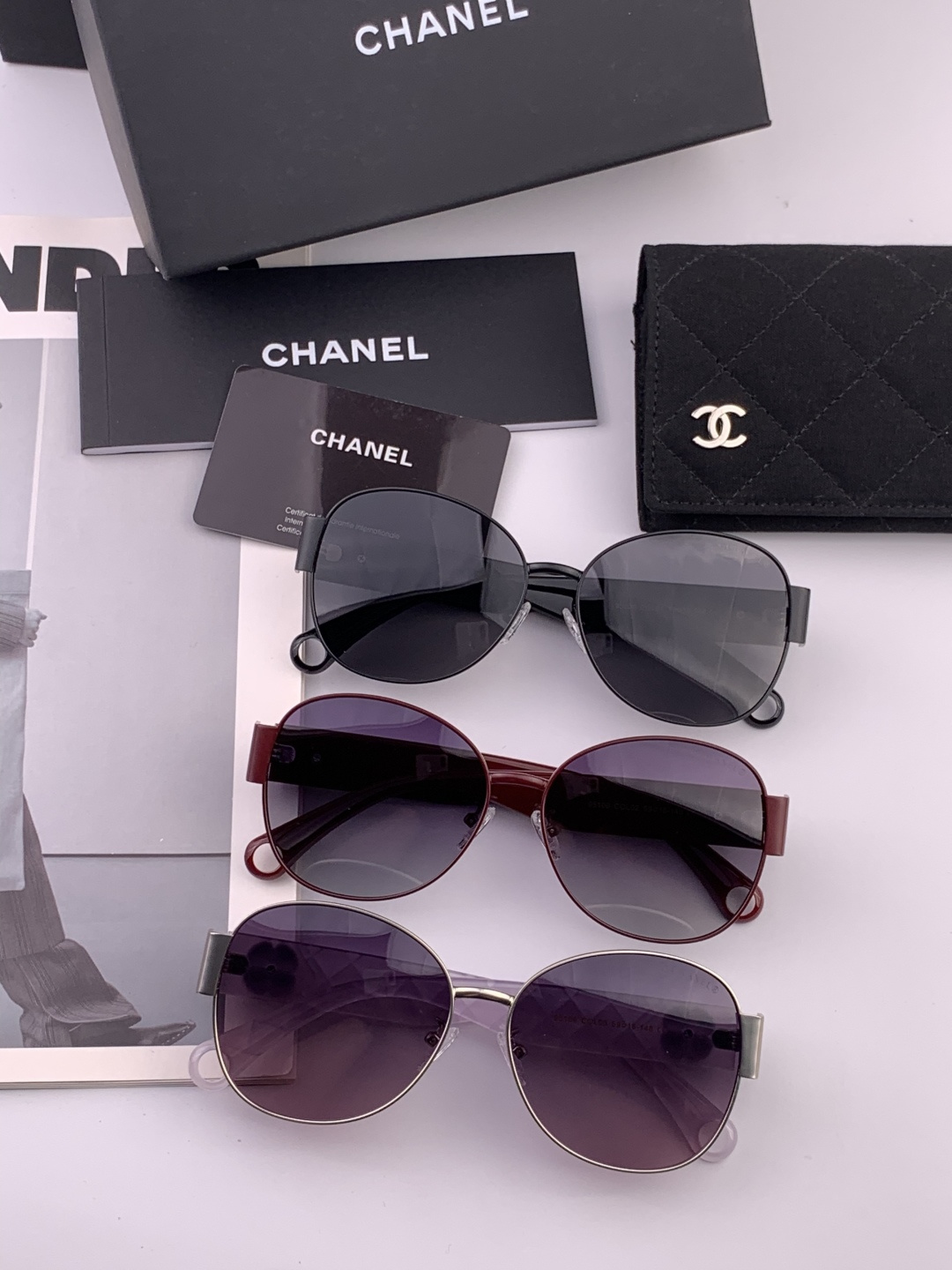 【CHANEL】香奈儿 新款潮流爆款 时尚小框太阳镜 佩戴舒适 网红潮款墨镜  女士高清加厚偏光太阳镜🕶