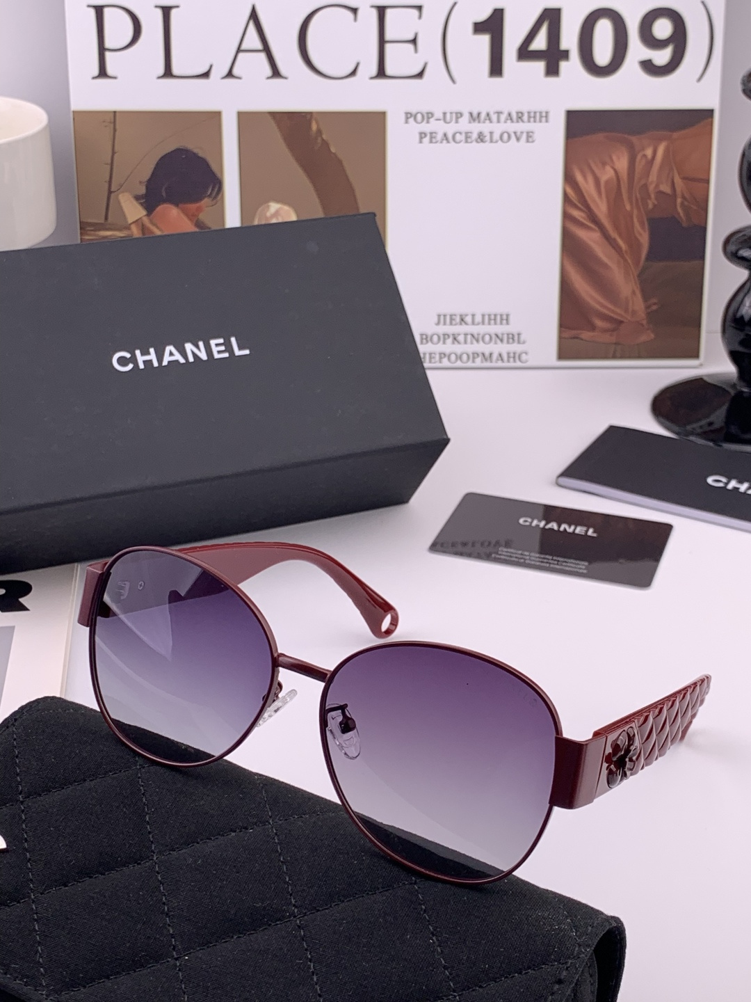 【CHANEL】香奈儿 新款潮流爆款 时尚小框太阳镜 佩戴舒适 网红潮款墨镜  女士高清加厚偏光太阳镜🕶