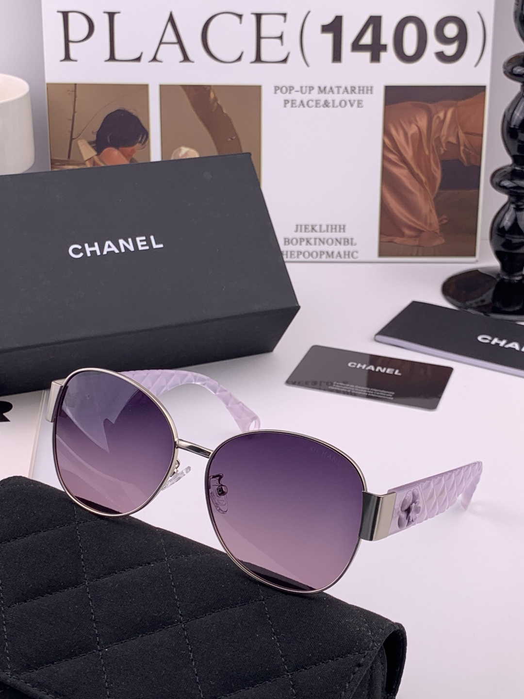 【CHANEL】香奈儿 新款潮流爆款 时尚小框太阳镜 佩戴舒适 网红潮款墨镜  女士高清加厚偏光太阳镜🕶