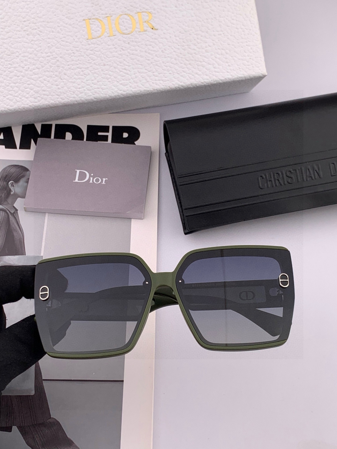 🔺 【DIOR-迪奥】开春新款 潮流爆款 时尚方框偏光太阳镜 高品质 佩戴舒适 网红潮款墨镜 女士高清偏