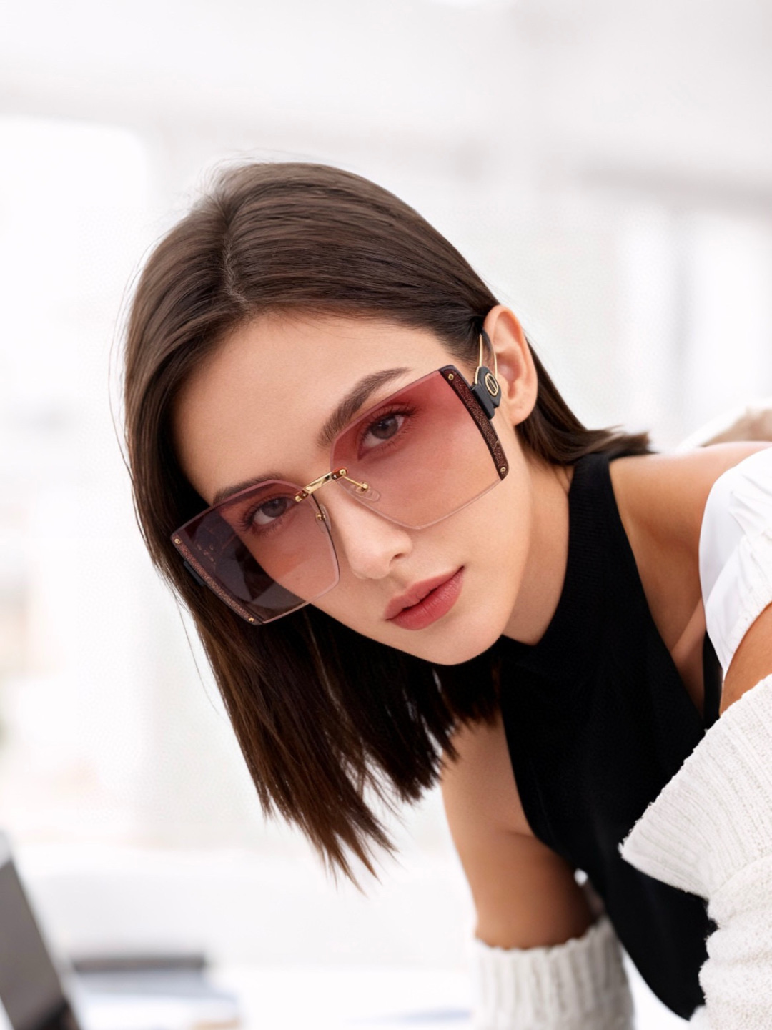 🔺 【DIOR-迪奥】开春新款 潮流爆款 时尚方框偏光太阳镜 高品质 佩戴舒适 网红潮款墨镜 女士高清偏