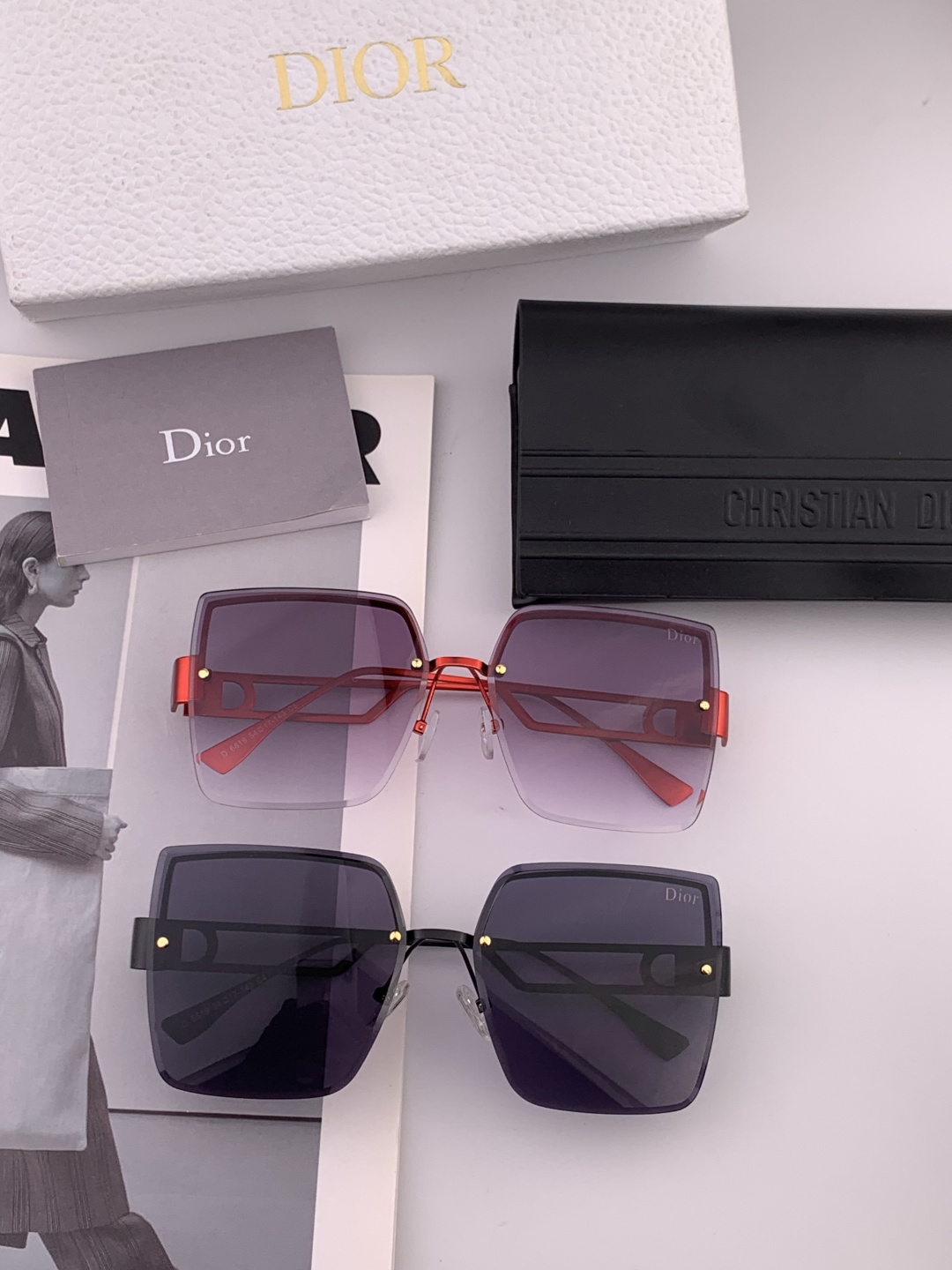 🔺 【DIOR-迪奥】开春新款 潮流爆款 时尚方框太阳镜 高品质 佩戴舒适 网红潮款墨镜 型号：D968