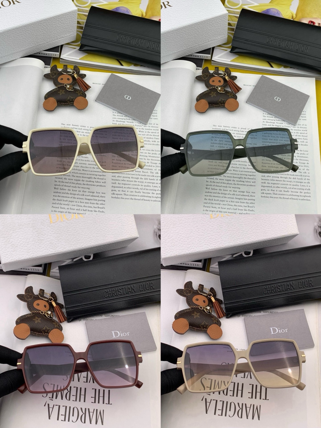 🔺 【DIOR-迪奥】开春新款 潮流爆款 时尚方框偏光太阳镜 高品质 佩戴舒适 网红潮款墨镜 女士高清加