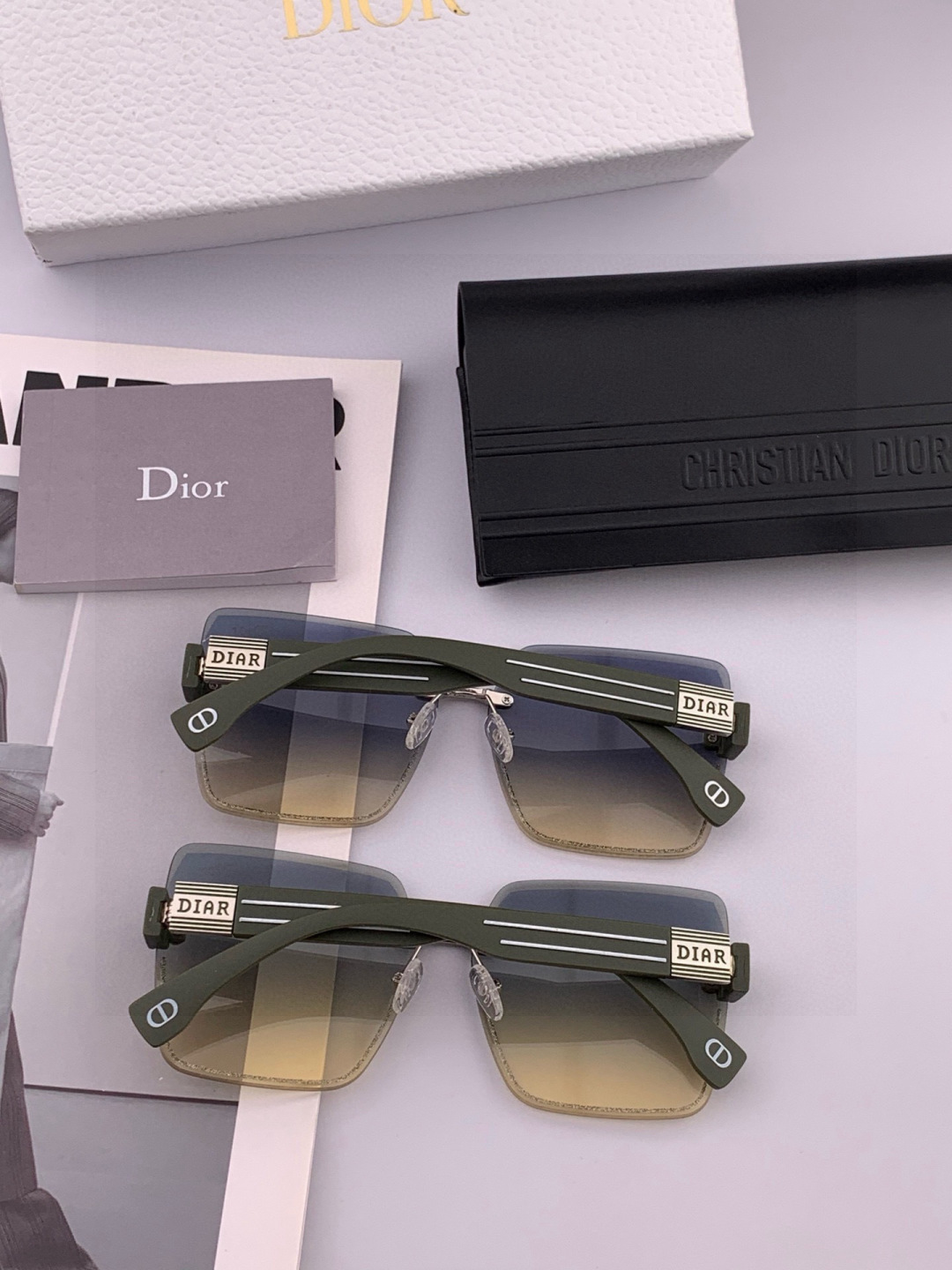 🔺 【DIOR-迪奥】开春新款 潮流爆款 时尚方框太阳镜 高品质 佩戴舒适 网红潮款墨镜 型号：D777