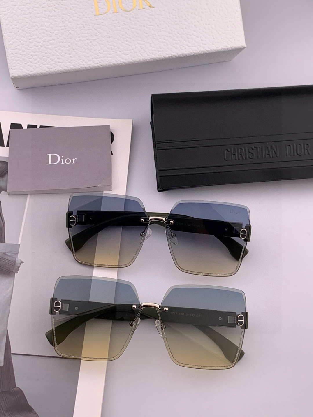 🔺 【DIOR-迪奥】开春新款 潮流爆款 时尚方框太阳镜 高品质 佩戴舒适 网红潮款墨镜 型号：D777