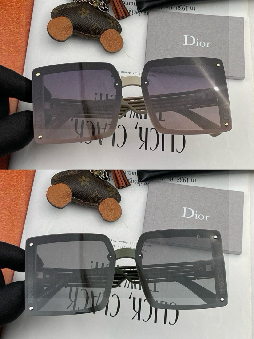 🔺 【DIOR-迪奥】开春新款 潮流爆款 时尚方框偏光太阳镜 高品质 佩戴舒适 网红潮款墨镜 型号：D1