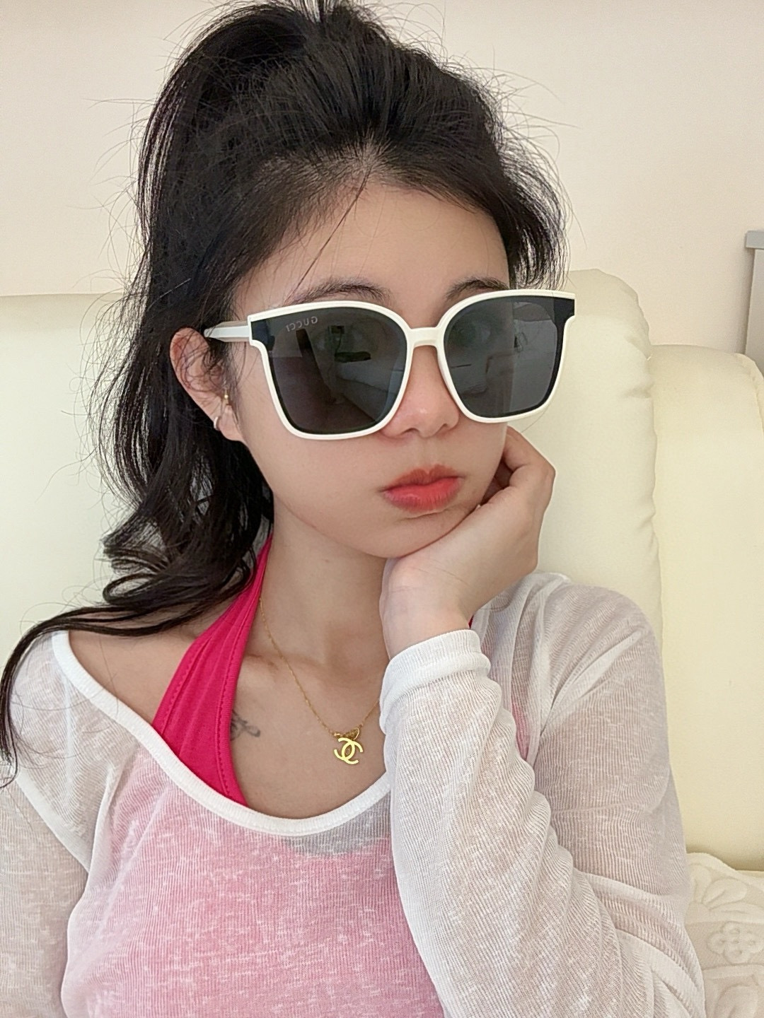 新款！新款出货！女士高清加厚偏光太阳镜🕶️ 🎉💍新款偏光太阳镜[得意]开车驾驶镜时尚墨镜💐💐🌸世界顶级奢