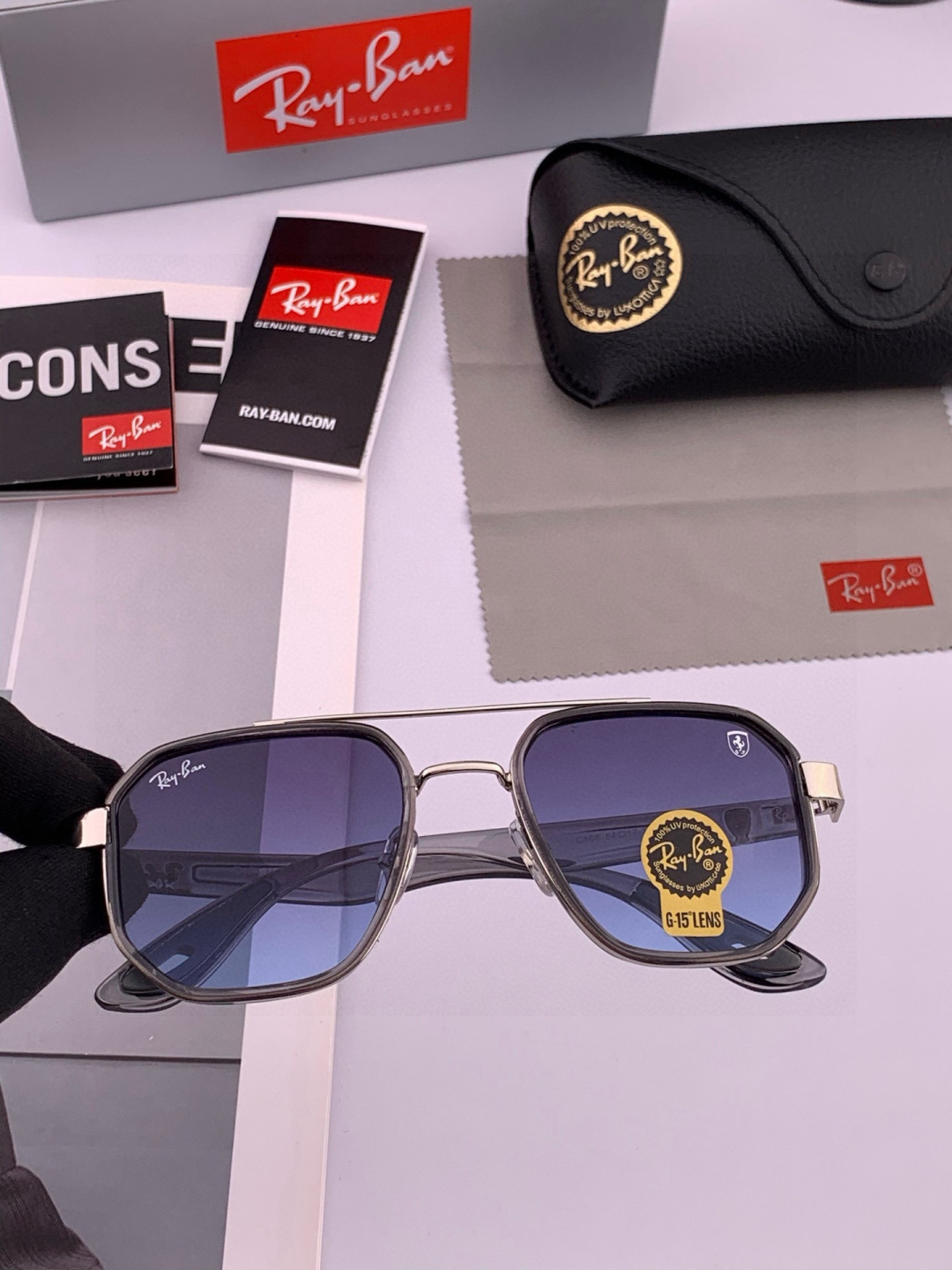 官方同步 品牌:雷朋经典男女士玻璃太阳镜 材质：美国宝丽来高清防爆钢化玻璃镜片 型号：RB630