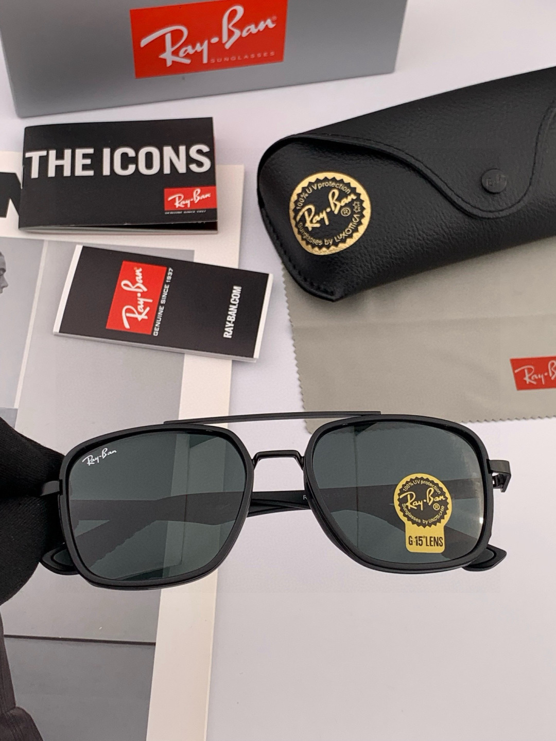 官方同步 品牌:雷朋经典男女士玻璃太阳镜 材质：美国宝丽来高清防爆钢化玻璃镜片 型号：RB630