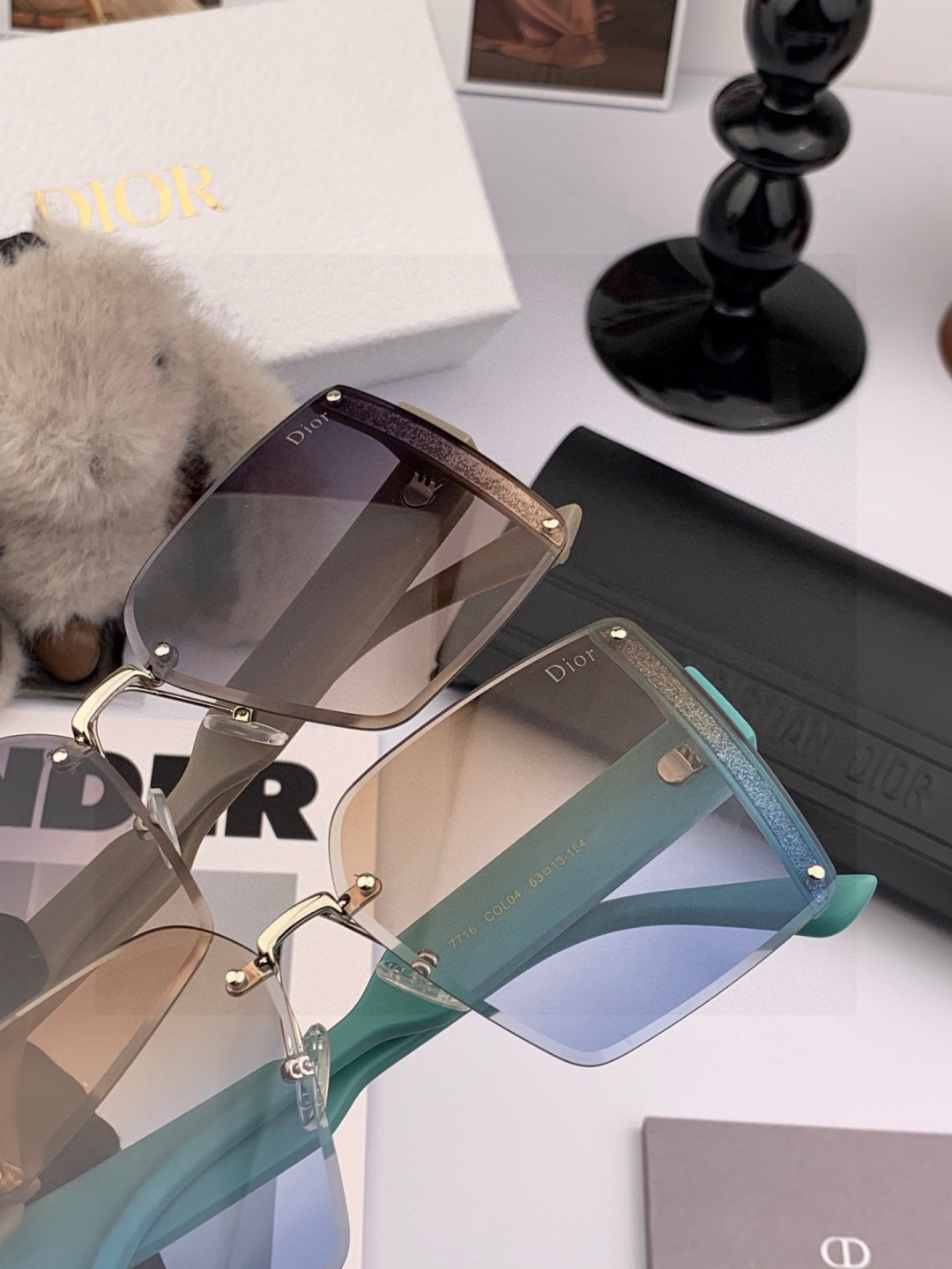 🔺 【DIOR-迪奥】开春新款 潮流爆款 时尚方框偏光太阳镜 高品质 佩戴舒适 网红潮款墨镜 女士高清尼