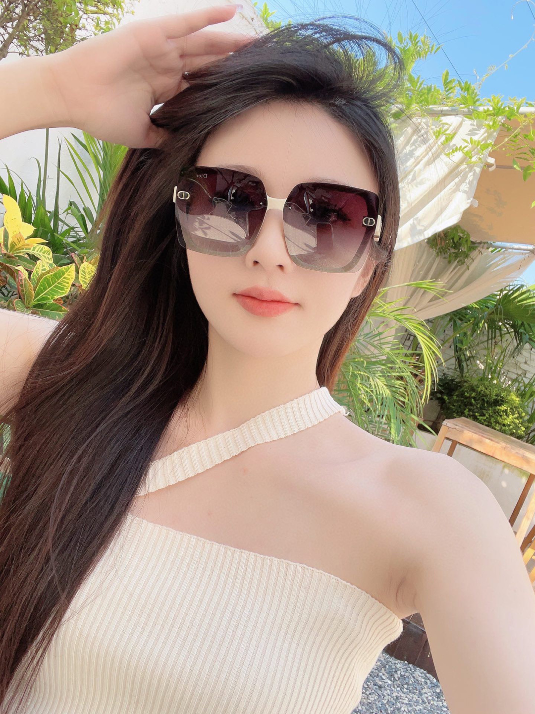 🔺 【DIOR-迪奥】开春新款 潮流爆款 时尚方框偏光太阳镜 高品质 佩戴舒适 网红潮款墨镜 女士高清偏