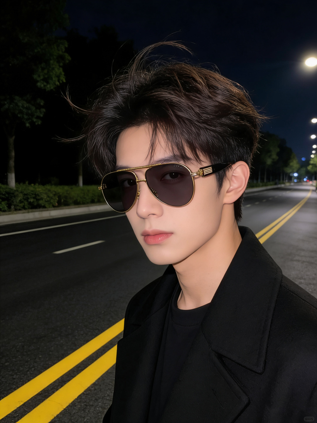 GUCC*。高品质男女款”太阳镜。 开车钓鱼都可。百搭显瘦墨镜韩版男士飞行员大框司机开车防紫外线太阳镜，