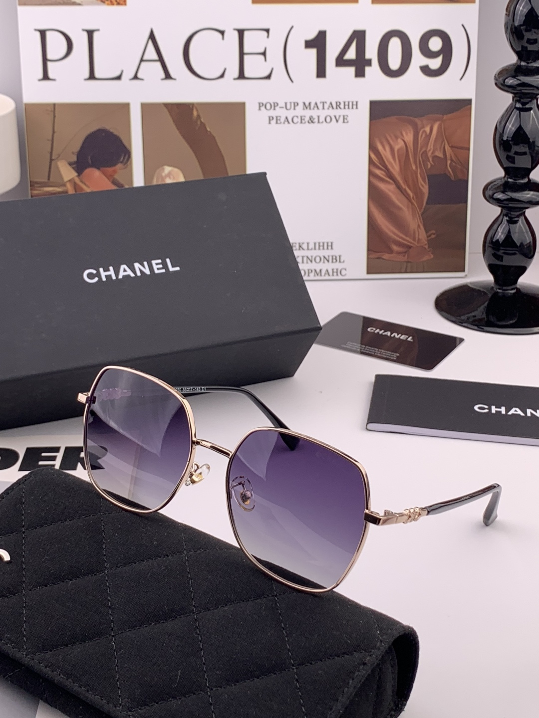新品CHANEL 香奈儿太阳镜以独特魅力和前卫风格诠释春夏最新眼镜，质感超好佩带舒适 型号：CH0193