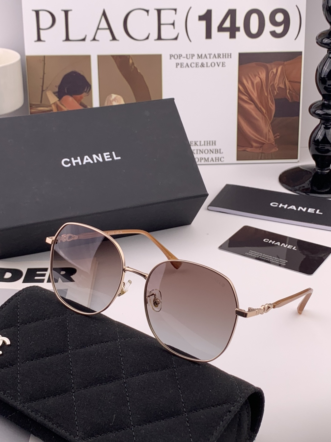 新品CHANEL 香奈儿太阳镜以独特魅力和前卫风格诠释春夏最新眼镜，质感超好佩带舒适 型号：CH1193