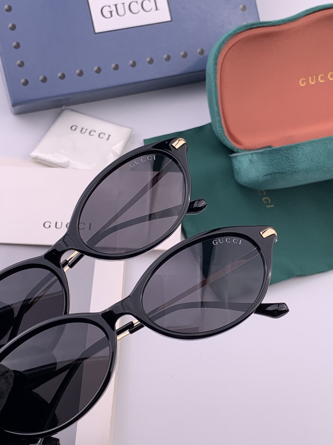 🔺 【GUCCI】开春新款 潮流爆款 时尚偏光太阳镜 高品质 佩戴舒适 网红潮款墨镜 女士高清尼龙偏光太