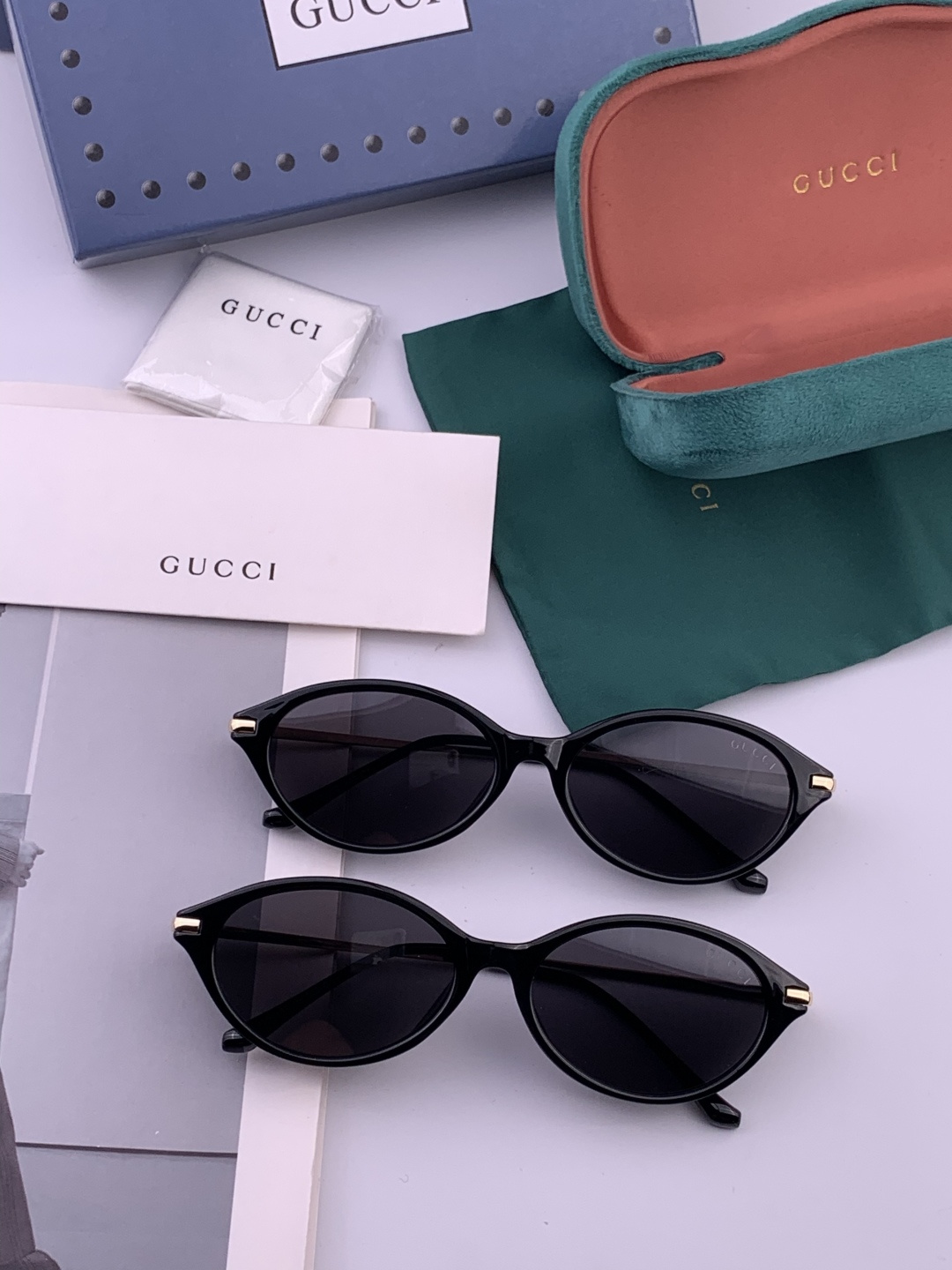 🔺 【GUCCI】开春新款 潮流爆款 时尚偏光太阳镜 高品质 佩戴舒适 网红潮款墨镜 女士高清尼龙偏光太