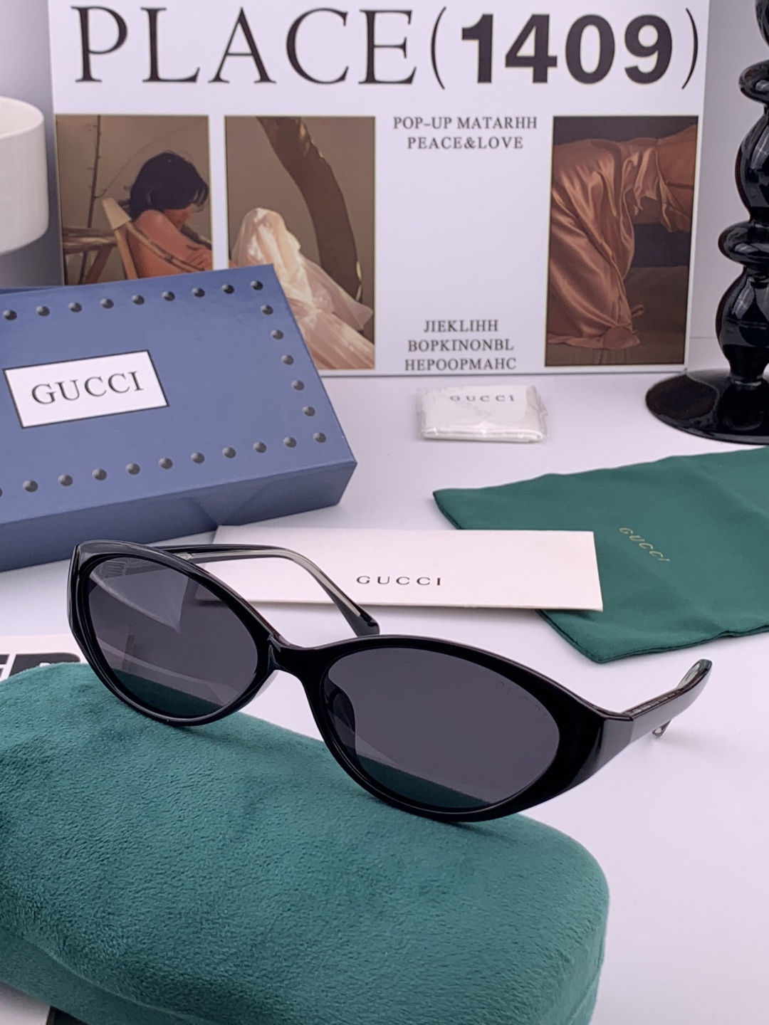 🔺 【GUCCI】开春新款 潮流爆款 时尚偏光太阳镜 高品质 佩戴舒适 网红潮款墨镜 女士高清尼龙偏光太