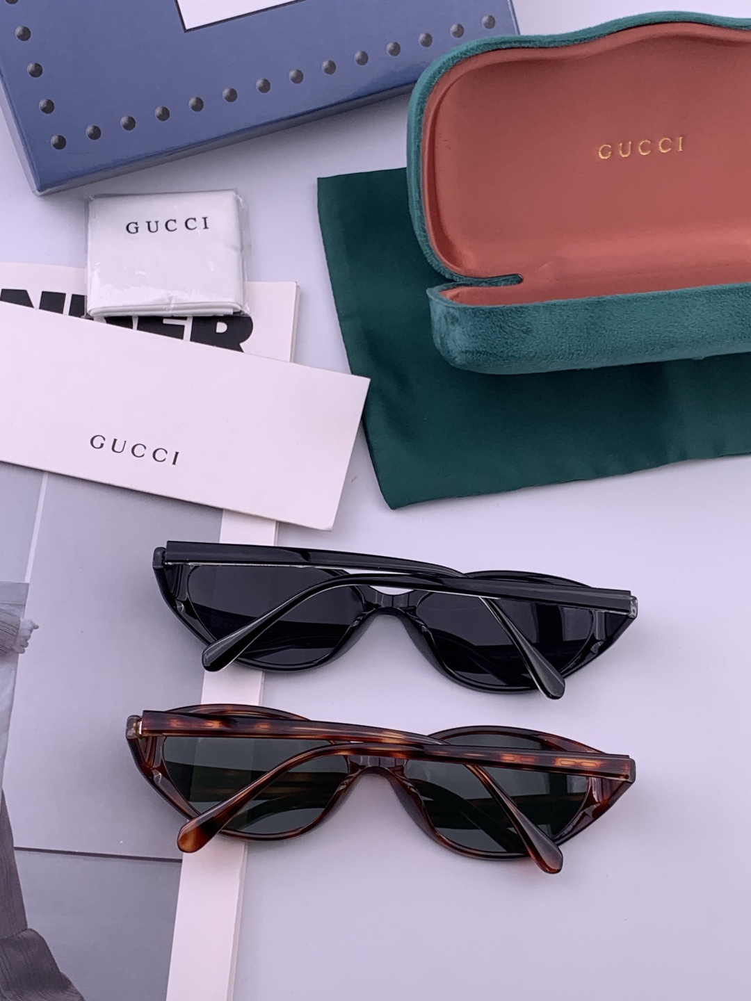 🔺 【GUCCI】开春新款 潮流爆款 时尚偏光太阳镜 高品质 佩戴舒适 网红潮款墨镜 女士高清尼龙偏光太