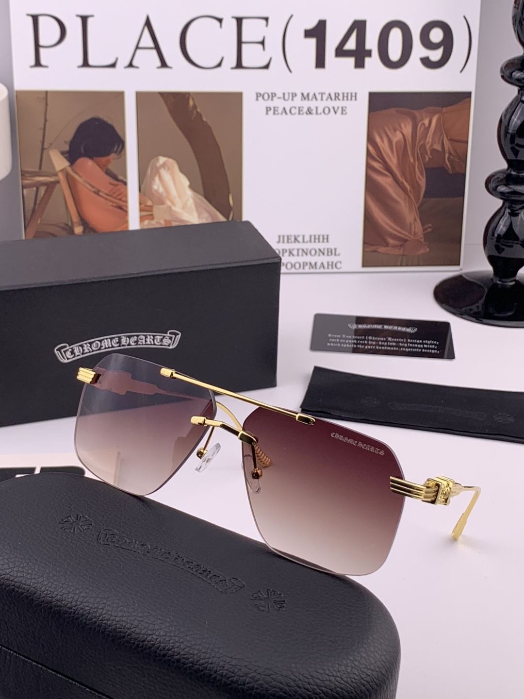 CHROME HEART 克罗心新款太阳眼镜 太阳镜墨镜 风镜设计理念！ KLX88892