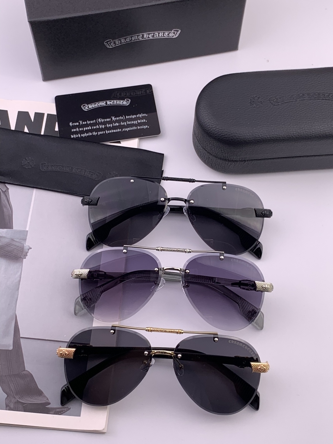 CHROME HEART 克罗心新款太阳眼镜 太阳镜墨镜 风镜设计理念！ KLX18893
