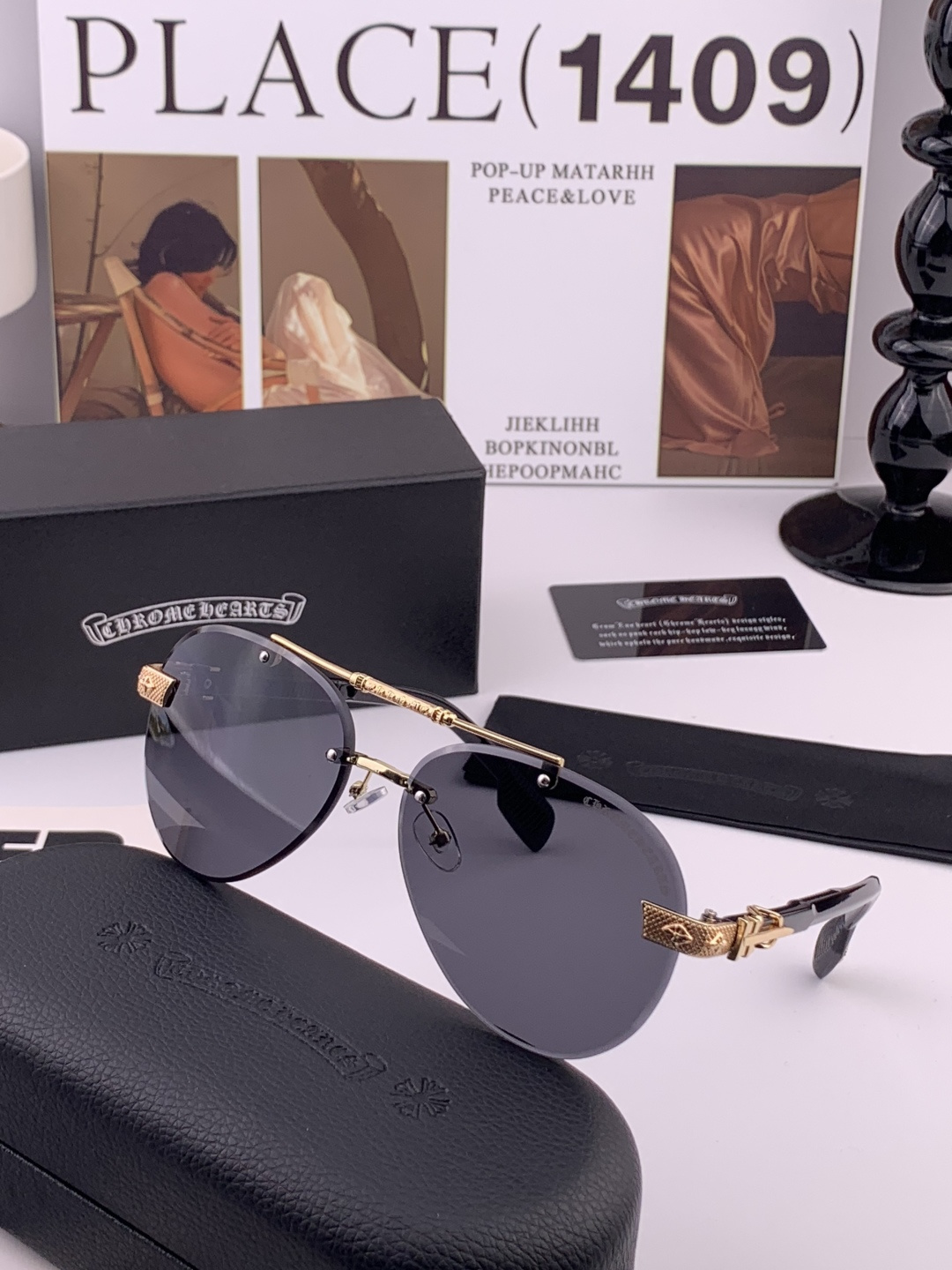 CHROME HEART 克罗心新款太阳眼镜 太阳镜墨镜 风镜设计理念！ KLX18893