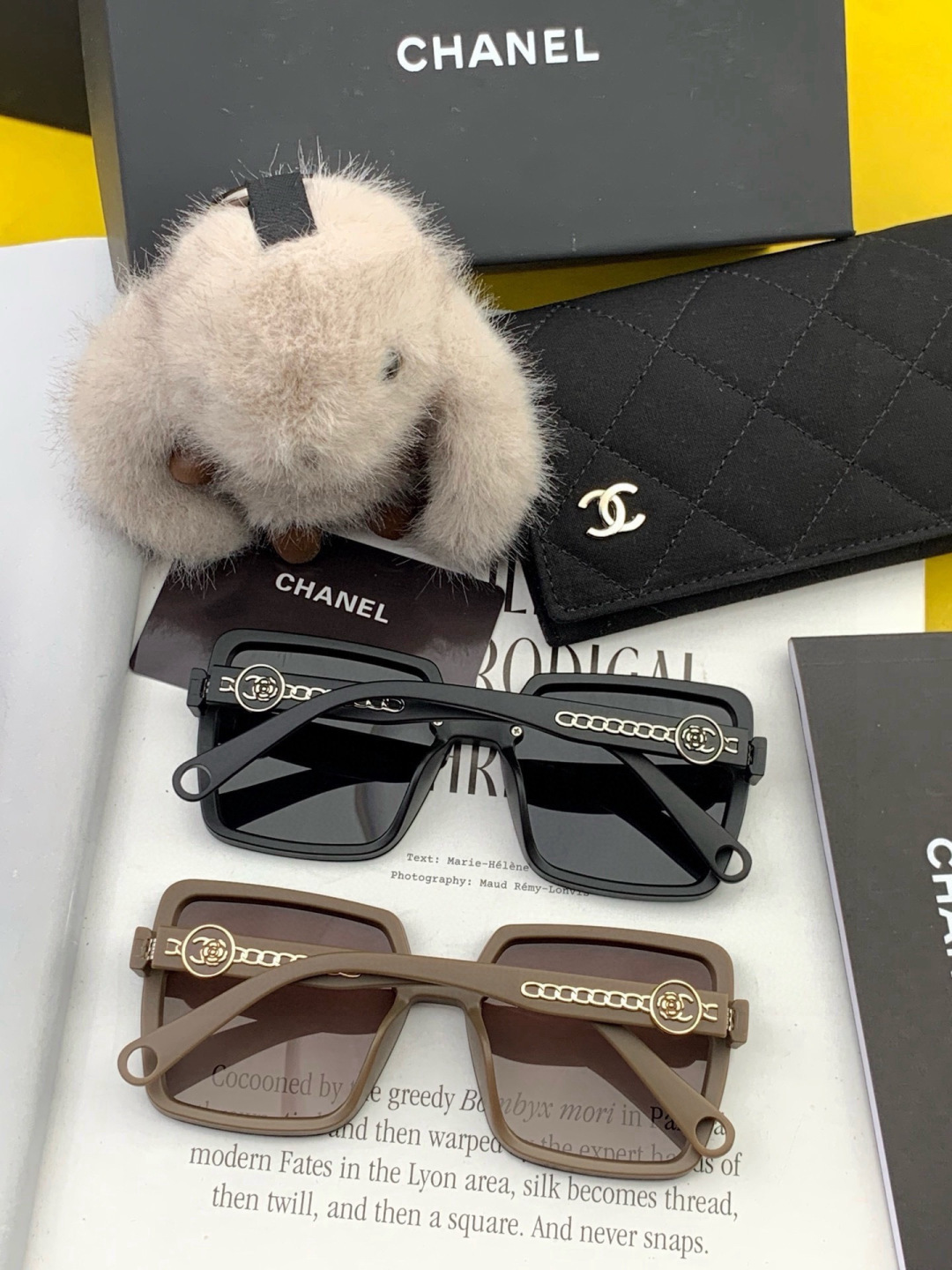 【CHANEL】香奈儿 新款潮流爆款 时尚方框太阳镜 佩戴舒适 网红潮款墨镜 女士高清加厚偏光太阳镜🕶️