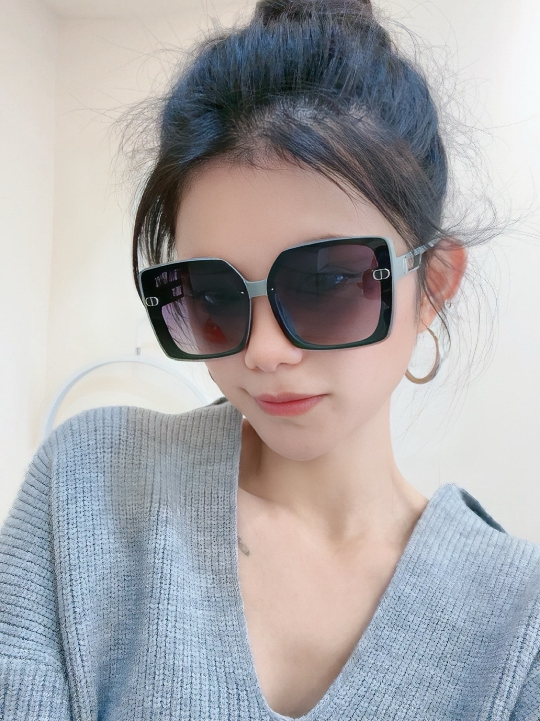 🔺 【DIOR-迪奥】开春新款 潮流爆款 时尚方框偏光太阳镜 高品质 佩戴舒适 网红潮款墨镜 女士高清偏