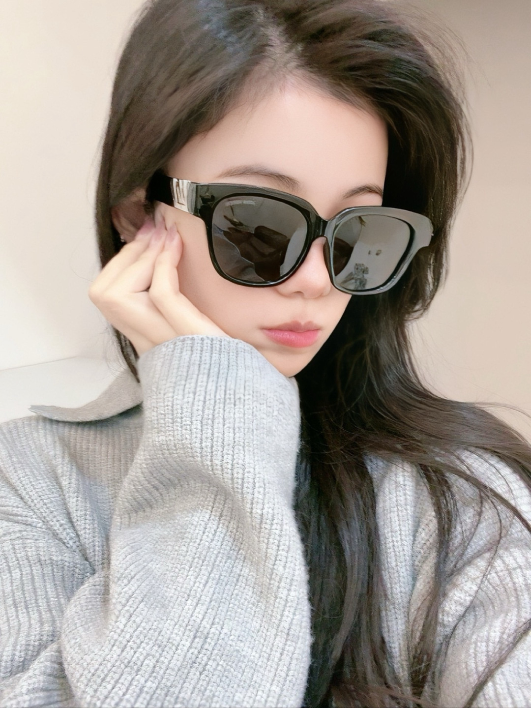 【TR偏光系列】lv大框太阳镜墨镜经典的方框设计，不挑脸型，无论搭配大衣还是连衣裙都非常显气质偏光镜片预