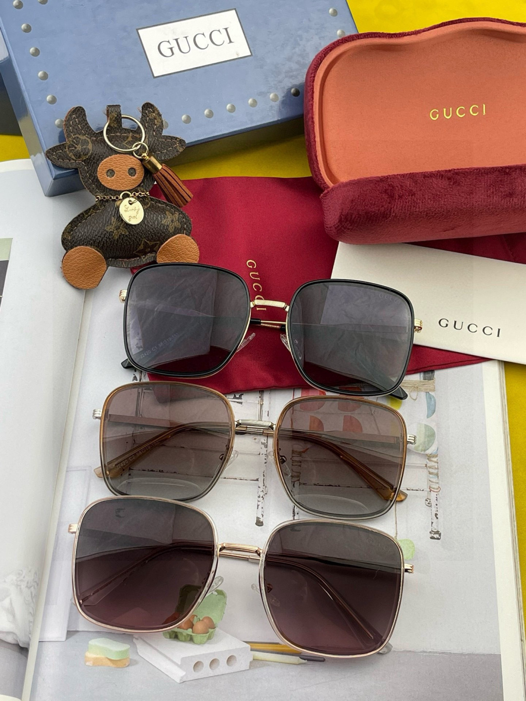 新款！新款出货！女士高清加厚偏光太阳镜🕶️ 🎉💍新款GUCCI偏光太阳镜[得意]开车驾驶镜时尚墨镜💐💐🌸