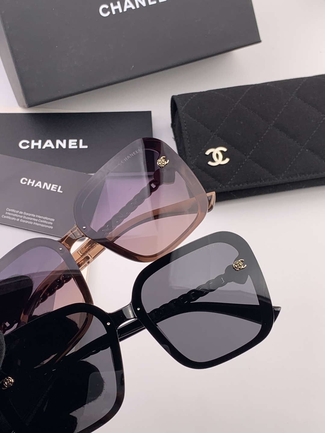 【CHANEL】香奈儿 新款潮流爆款 时尚圆框太阳镜 佩戴舒适 网红潮款墨镜 女士高清加厚偏光太阳镜🕶️