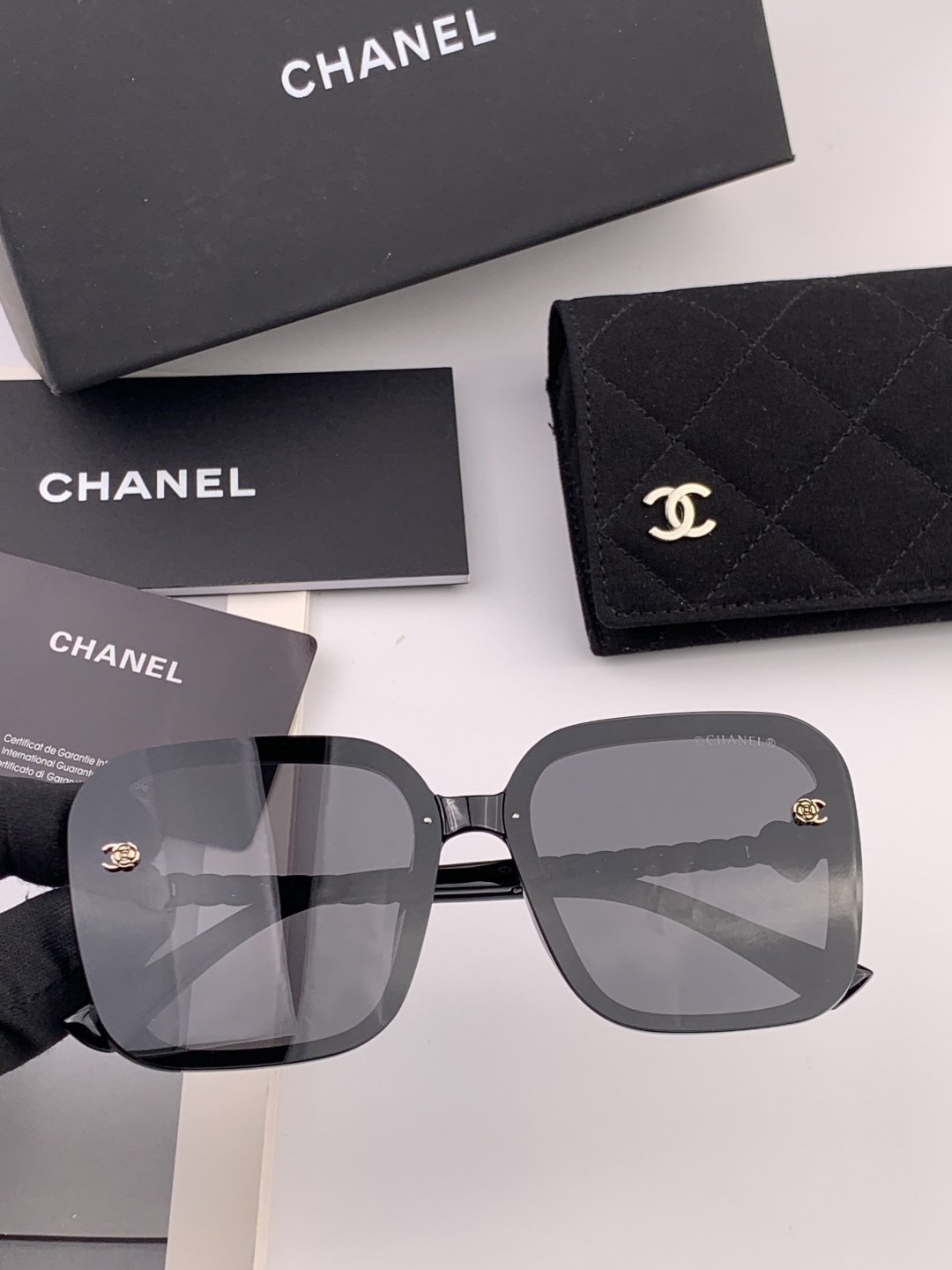 【CHANEL】香奈儿 新款潮流爆款 时尚圆框太阳镜 佩戴舒适 网红潮款墨镜 女士高清加厚偏光太阳镜🕶️