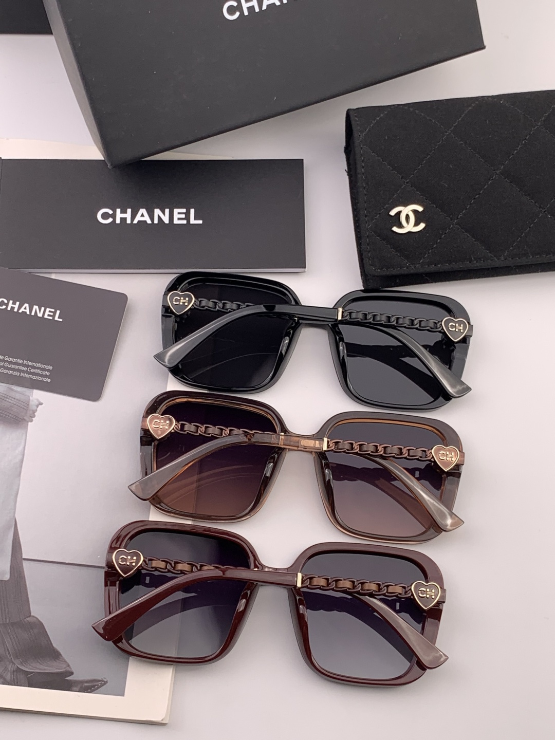 【CHANEL】香奈儿 新款潮流爆款 时尚圆框太阳镜 佩戴舒适 网红潮款墨镜 女士高清加厚偏光太阳镜🕶️