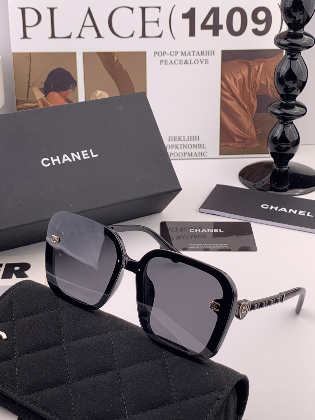 【CHANEL】香奈儿 新款潮流爆款 时尚圆框太阳镜 佩戴舒适 网红潮款墨镜 女士高清加厚偏光太阳镜🕶️