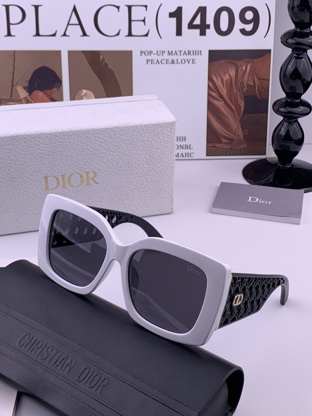【DIOR】新款潮流爆款 时尚方框太阳镜 佩戴舒适 网红潮款墨镜 女士高清加厚偏光太阳镜🕶️ 🎉高品质T