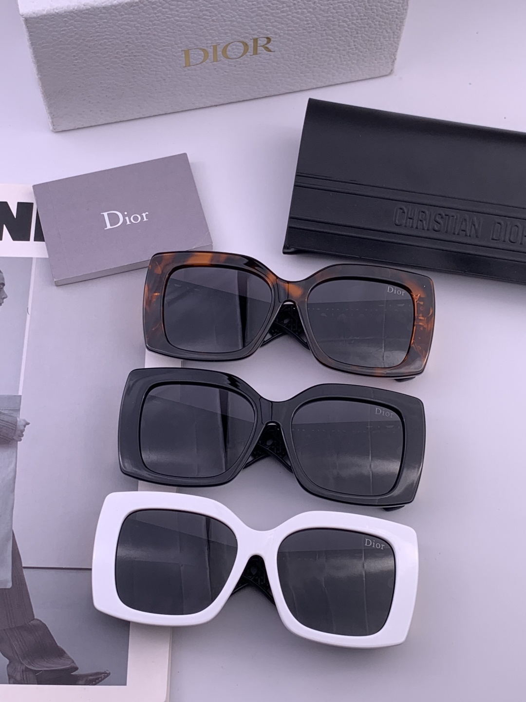 【DIOR】新款潮流爆款 时尚方框太阳镜 佩戴舒适 网红潮款墨镜 女士高清加厚偏光太阳镜🕶️ 🎉高品质T