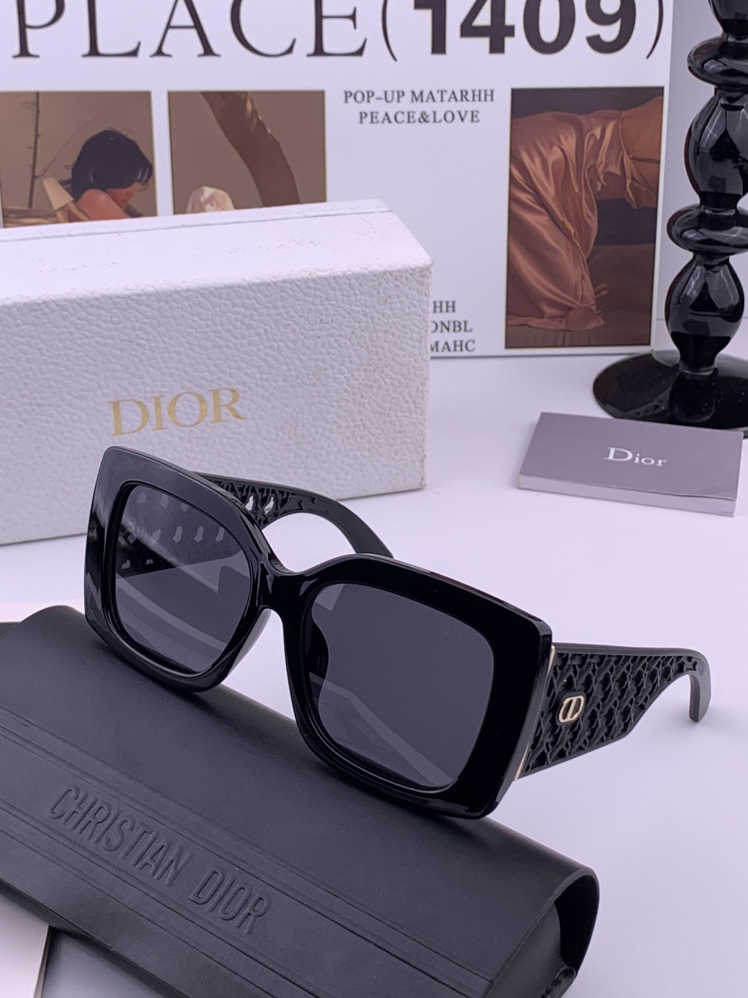 【DIOR】新款潮流爆款 时尚方框太阳镜 佩戴舒适 网红潮款墨镜 女士高清加厚偏光太阳镜🕶️ 🎉高品质T