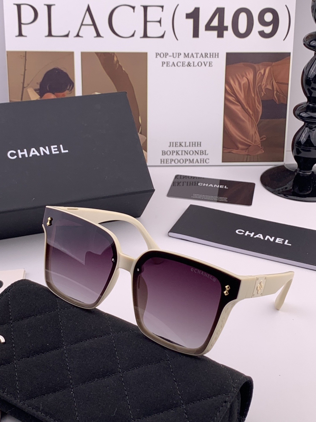 【CHANEL】香奈儿 新款潮流爆款 时尚方框太阳镜 佩戴舒适 网红潮款墨镜 女士高清加厚偏光太阳镜🕶️