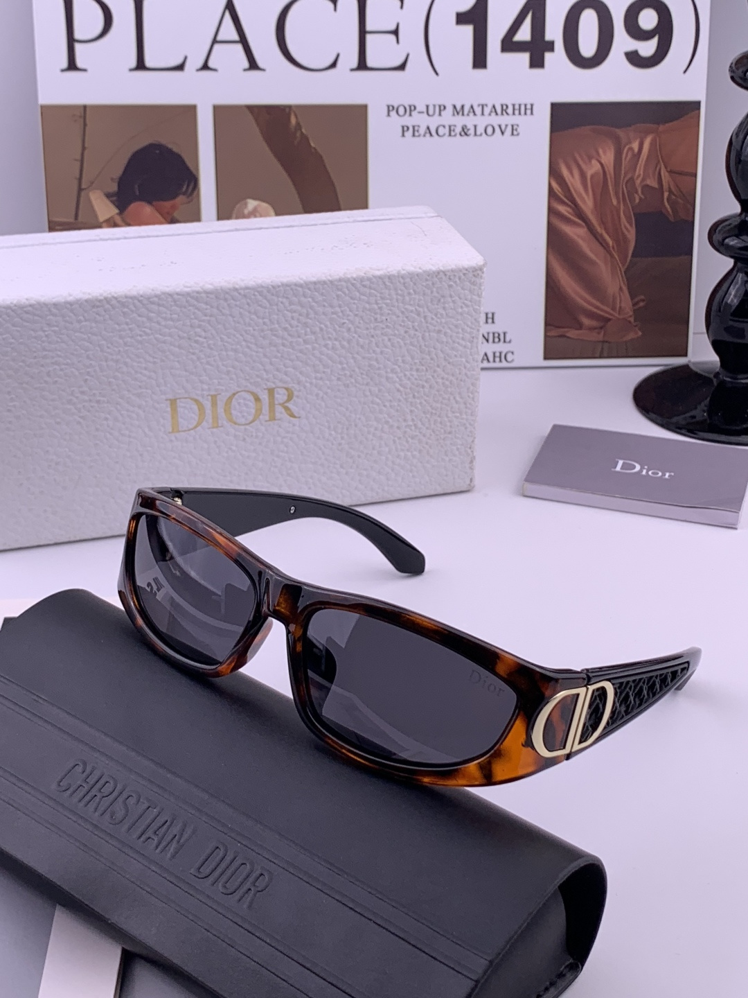 【DIOR】新款潮流爆款 时尚太阳镜 佩戴舒适 网红潮款墨镜 女士高清加厚偏光太阳镜🕶️ 🎉高品质TR镜
