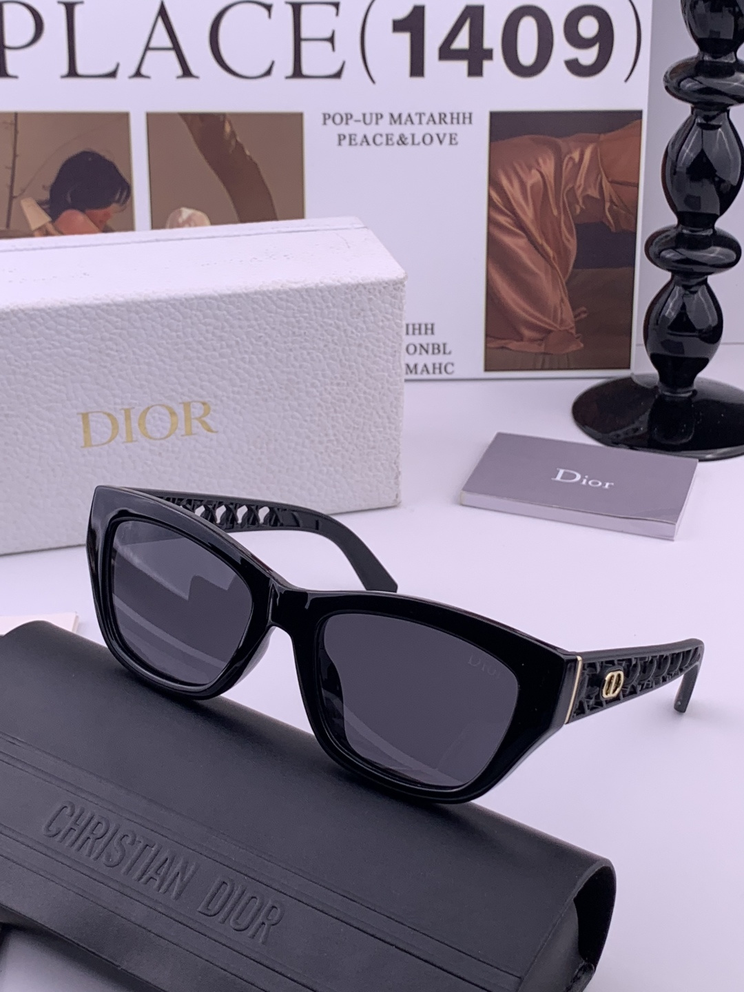 【DIOR】新款潮流爆款 时尚太阳镜 佩戴舒适 网红潮款墨镜 女士高清加厚偏光太阳镜🕶️ 🎉高品质TR镜