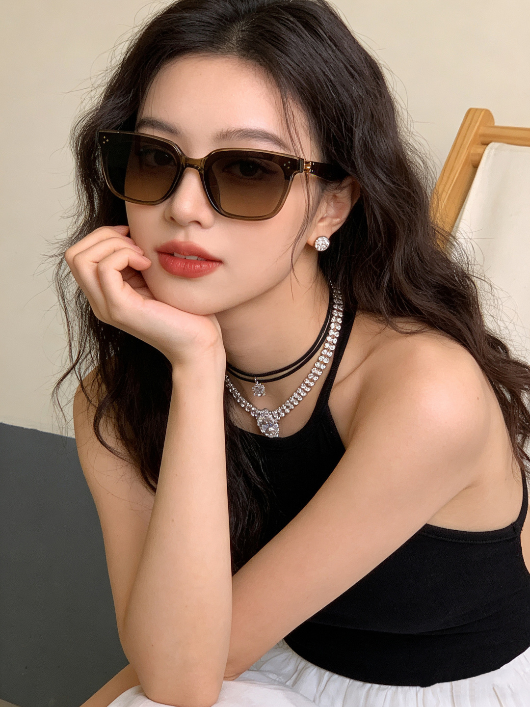 GUCCI 新款连体尼龙偏光太眼镜，情侣款时尚方框太阳镜佩戴舒适网红潮流款墨镜，大气女人范儿，大脸小脸都